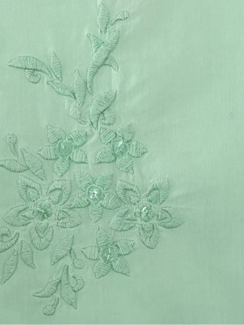 Vintage RELATIVITY 100% Cotton Mint Green Button up Embroidery Sz Plus 1X Boho - Picture 9 of 16